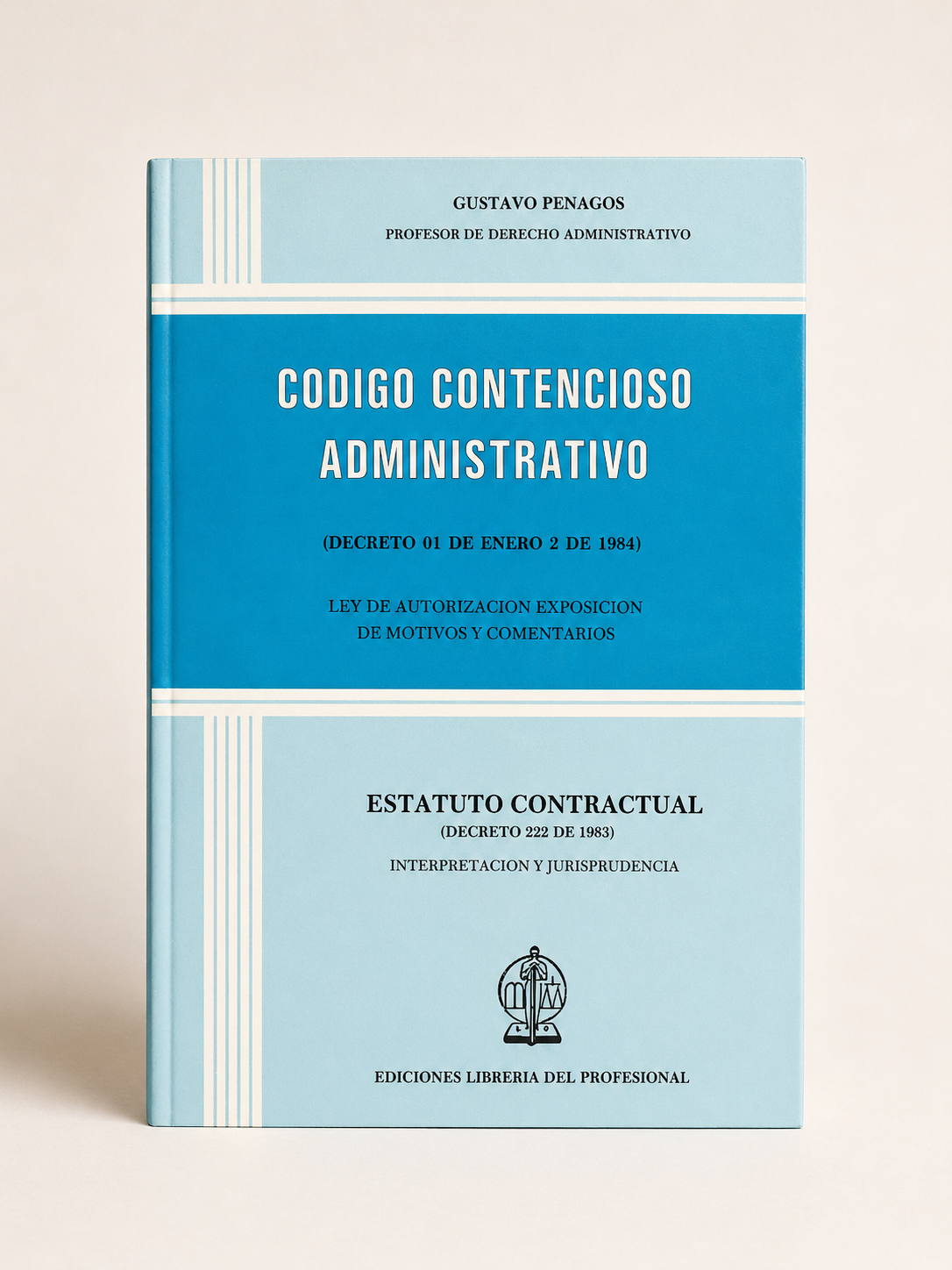 Portada azul de Codigo Contencioso Administrativo y Estatuto Contractual